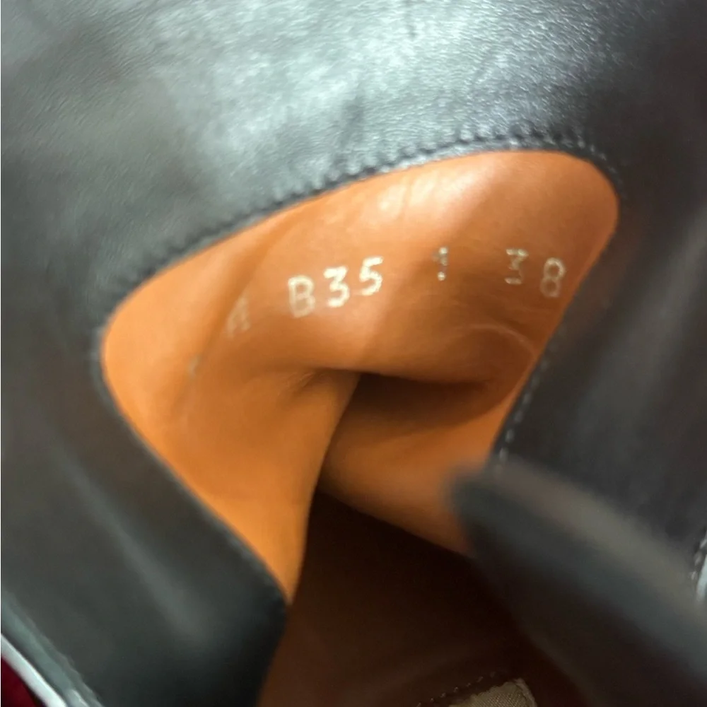 Valentino Garavani Black Leather Boots women  size 38